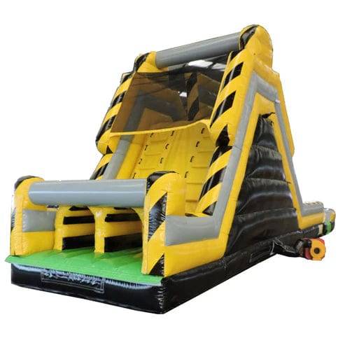 Moonwalk USA Inflatable Bouncers 45'Lx17'H 2-Lane Construction Slide Piece Bouncer With Removable Pool O-162-With-Pool