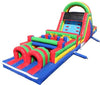 Moonwalk USA Inflatable Bouncers 51'Lx15'H Wet n Dry Obstacle Course Bouncer (Green) O-125-G