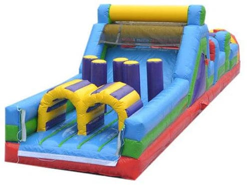 Moonwalk USA Inflatable Bouncers 85'L Obstacle Course Bouncer With Pool O-145-With-Pool